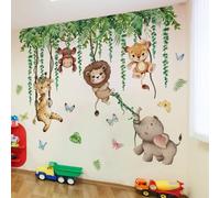 Graz Design - Adesivo da parete, motivo: cervo e rampicante, per la cameretta dei bambini o lo studio (A)