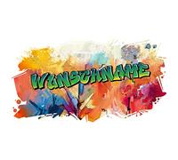 Graz Design W008 - Adesivo da parete, motivo graffiti 3D, 97 x 53 cm, per camera dei ragazzi, cameretta dei bambini, soggiorno, autoadesivo (06 pareti dipinte, con nome a richiesta)