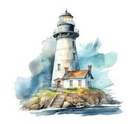 GRAZDesign Graz Design - Adesivo da parete con faro, per bagno, porta, 58 x 57 cm