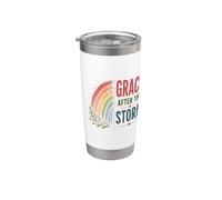 Grazia dopo la tempesta Boho Rainbow Positive Christian Prayer Bicchiere termico in acciaio inox doppia parete