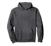 Grazia Non Perfezione Uomini Cristiani Fede Inspirational Felpa con Cappuccio, Unisex per Adulti, Grigio Scuro, L