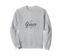 Grazia Non Perfezione Uomini Cristiani Fede Inspirational Felpa, Unisex per Adulti, Grigio Melange, XL