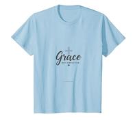 Grazia Non Perfezione Uomini Cristiani Fede Inspirational Maglietta, Bambini, Celeste, 6 Anni