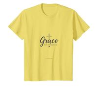 Grazia Non Perfezione Uomini Cristiani Fede Inspirational Maglietta, Bambini, Limone, 4 Anni