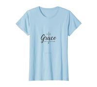 Grazia Non Perfezione Uomini Cristiani Fede Inspirational Maglietta, Donna, Celeste, M