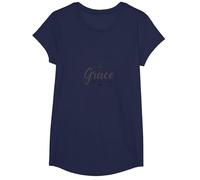Grazia Non Perfezione Uomini Cristiani Fede Inspirational Maglietta, Ragazze, Navy, M