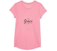 Grazia Non Perfezione Uomini Cristiani Fede Inspirational Maglietta, Ragazze, Rosa, L