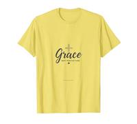 Grazia Non Perfezione Uomini Cristiani Fede Inspirational Maglietta, Uomo, Limone, L
