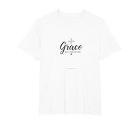 Grazia Non Perfezione Uomini Cristiani Fede Inspirational Maglietta, Uomo Taglie Grandi, Bianco, 5X Tall
