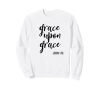 Grazia sulla Grazia Scrittura Religiosa dicendo Versetto della Bibbia Felpa