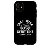 Grazia vince ogni volta Romani 5:20 Versi cristiani Custodia per iPhone 11