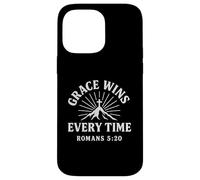 Grazia vince ogni volta Romani 5:20 Versi cristiani Custodia per iPhone 14 Pro Max