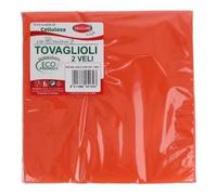 Graziano 50 TOVAGLIOLI 2VELI 33X33 Arancio BIODEGRADABILI Pura Ovatta di CELLULOSA Eco Friendly