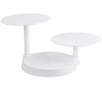 Graziano, Alzata per Torte a 3 Piani, Realizzata in Plastica Resistente e Riutilizzabile, Ideale per Feste di Compleanno e Matrimoni, Color Bianco
