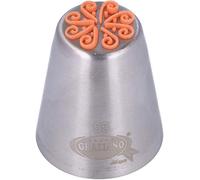 Graziano, Beccuccio Russo Liberty con Motivo Floreale, Realizzati Interamente in Acciaio Inox, Ideali da Utilizzare per Decorare i Dolci con Panna e Crema con l'Aiuto della Sac à Poche