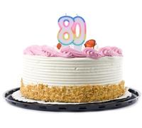 Graziano, Candelina Compleanno 80 Anni Glitter - Con Piedini in Plastica, 6x8cm, Per Torta Ottantesimo