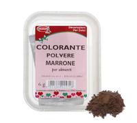 Graziano Colorante in Polvere Marrone per Alimenti, Decorazioni per Dolci, 6g