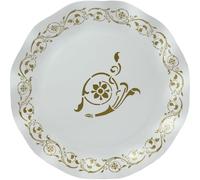 Graziano, Piatti di Carta Grandi GOLDEN ELEGANCE Confezione da 8 piatti, Diametro 27 cm, Buffet dolci party