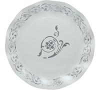 Graziano, Piatti di Carta SILVER ELEGANCE Confezione da 8 piatti, Diametro 21 cm, Buffet dolci party