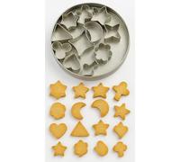 Graziano, Set 12 Tagliapasta Assortiti Acciaio Inox - Forme Diverse, Bordo Acuto, Per Biscotti e Pasta Zucchero