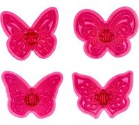Graziano, Set 4 Formine Farfalla 4x5.5cm - Per Decorare Top Cupcake e Dolci, Design Delicato