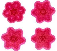 Graziano, Set 4 Formine Fiocchi di Neve 4.5x4.5cm - Per Decorare Cupcake, Tema Invernale Natalizio