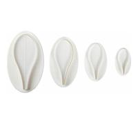 Graziano, Set 4 Tagliapasta Espulsione Giglio - 5cm, 7cm, 9cm, 11cm, Per Decorazioni Floreali