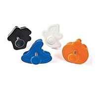 Graziano, Set 4 Tagliapasta Espulsione Halloween Plastica - Zucca, Cappello Strega, Fantasma, Casa, 5-5.6cm