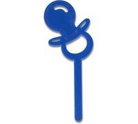 Graziano, Set 8 Mini Cake Topper Nascita Celeste - H 4.5cm, Per Cupcake Maschietto, Cavalluccio, Orsacchiotto