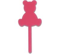 Graziano, Set 8 Mini Cake Topper Nascita Rosa - H 4.5cm, Per Cupcake Femminuccia, Cavalluccio, Orsacchiotto