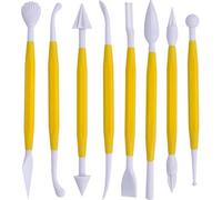 Graziano, Set 8 Strumenti Essenziali per Modellare Pasta Modellabile - Per Cake Design, Scavare, Tagliare