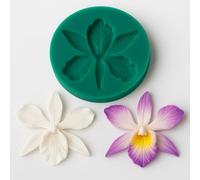 Graziano, Stampino Silicone Orchidea 6.5cm - Alimentare, Per Pasta Zucchero, Dettagli Realistici