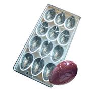 Graziano, Stampo 12 Cioccolatini Ovetto Rigato 13.5x27.5x2.5cm - Cioccolatino 5.7x3.5x2.3cm, Per Pasqua