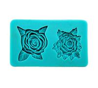 Graziano, Stampo Silicone 2 Rose Eleganti 8.5x5.5cm - Alimentare, Per Pasta Zucchero, Dettagli Realistici