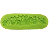 Graziano, Stampo Silicone Decorazione Floreale 14.5x5cm - Per Pasta Zucchero, Bordo e Top Torta