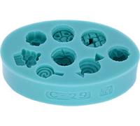 Graziano, Stampo Silicone Dolcetti Vari 9x6cm - 8 Disegni (Cupcakes, Caramelle, Lecca Lecca), Da 1.5x2cm, Per Pasta Zucchero