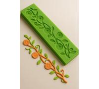 Graziano, Stampo Silicone Ramo Fiorito 19x4cm - Per Pasta Zucchero, Bordi Torta, Decorazione Laterale