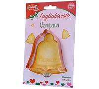 Graziano, Tagliabiscotti a Forma di Campana, Realizzato Interamente in Acciaio Ramato, Ideale per Biscotti Classici, Ideali per Realizzare Squisiti Dolcetti in Tema Pasqua