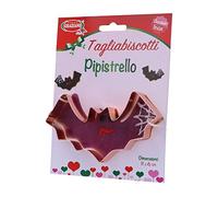 Graziano, Tagliabiscotti a Forma di Pipistrello, Realizzato Interamente in Acciaio Ramato, Ideale per Biscotti Classici, Ideali per Realizzare Squisiti Dolcetti in Tema Halloween