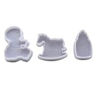 Graziano, Tagliapasta Infanzia 3 Forme - Bimbo, Cavalluccio, Biberon, 5x3-7x4.5cm, H 4.5cm, Per Pasta Zucchero