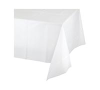 Graziano, Tovaglia in Plastica Bianco, tavola 8 persone, 140 x 240 cm