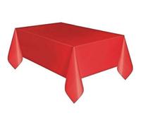 Graziano, Tovaglia PVC Rossa 140x240cm - Riutilizzabile, Impermeabile, Per Cene, Feste, Natale