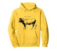 Grazie a un agricoltore mucca schizzo supporto grafico agricoltori locali Felpa con Cappuccio