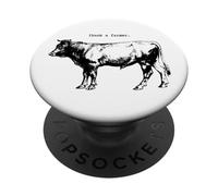 Grazie a un agricoltore mucca schizzo supporto grafico agricoltori locali PopSockets PopGrip Adesivo