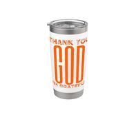 Grazie Dio Sono Grateful Christian Ringraziamento Uomini Donne Bicchiere termico in acciaio inox doppia parete