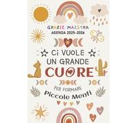 GRAZIE MAESTRA: Agenda 2025 2026 Settimanale e Mensile con Registro e Calendario dell'anno - Coordinatrice del Caos | Idee Regalo Maestre .