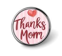 Grazie mamma, spilla a forma di cuore con strisce rosa chiaro, per abito da donna, camicetta, top scollati, decorazione in tessuto