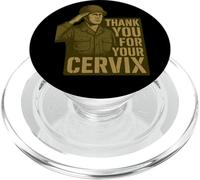 GRAZIE PER IL TUO CERVIX - Retro Military Humor PopSockets PopGrip per MagSafe