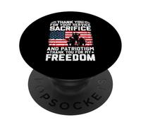 Grazie per il vostro servizio Sacrificio e patriottismo Grazie Yo PopSockets PopGrip Adesivo