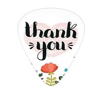 Grazie Plettri per chitarra Confezione da 12 Plettri con scatola sottile, Cuore creato con rami frondosi di fiori e illustrazioni di piante botaniche, Set regalo di plettri per chitarra speciali per c